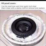 10PC HIGH TEMPERATURE RESISTANT EASY CLEAN GAS STOVE ALUMINUM FOIL LINER - Image 4