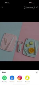 3PC FRUIT KNIFE,SKIK PEELER AND CHOPPING BOARD - Image 2