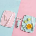 3PC FRUIT KNIFE,SKIK PEELER AND CHOPPING BOARD