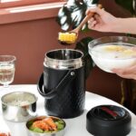 QUALITY STAINLESS STEEL VACUUM THERMAL FOOD FLASK WITH INNER COMPARTMENT DESIGN 2