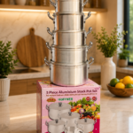 5PC HOFFNER ALUMINUM POT SET
SIZE 18,20,22,24&26CM(1013/1014)