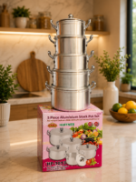 5PC HOFFNER ALUMINUM POT SET
SIZE 18,20,22,24&26CM(1013/1014)