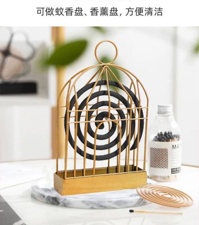 METAL MOSQUITO COIL/INCENSE STAND AND FLOWER HANGING DECOR - Image 2