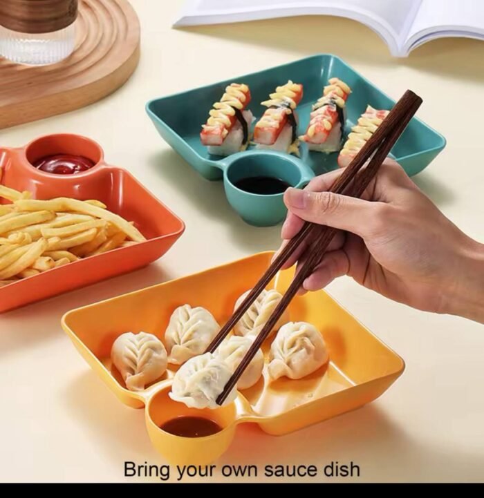 QUALITY THICK CHIPS AND SAUCE DIP PLATE - Image 4