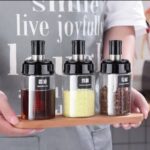4PC SPICE BOTTLE WITH SPOON AND OIL DISPENSER BOTTLE KITCHEN SET - Image 3