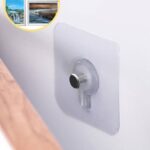 ADHESIVE PIN TRANSPARENT WALL HOOK DESIGN 2 (12pc) - Image 6