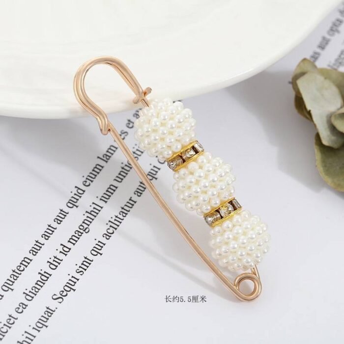 Detachable Pearl Brooch Pins Fastener Pants Pin Decoration Button Clips Sewing-Free Buckles for Jeans Waist Extender Safety Pins - Image 5