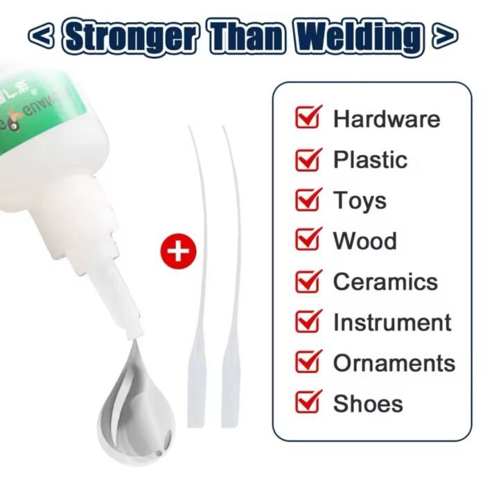 TESTED AND TRUSTEDWELDING HIGH STRENGTH OILY SUPER ADHESIVE GLUE (50G)
Glues instantly on wood, toy, plastic, shoe, ceramic etc - Image 3