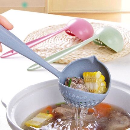 2in1 Kitchen Serving Spoon and Drainer/Colander Kitchenware Cooking Tool Multifunctional Gadget Spoons