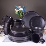 16PC QUALITY THICK EUROPEAN LUXURY FINE CERAMIC STONEWARE DINNER SET•••BLACK4 Serving plate
4 Side plate
4 Soup bowls
4 Cups - Image 2