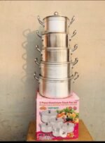 5PC HOFFNER ALUMINUM POT SET
SIZE 18,20,22,24&26CM(1013/1014) - Image 2