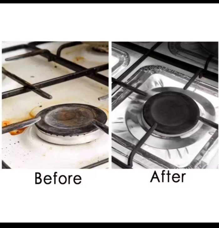 10PCS THICK SQUARE HIGH-TEMPERATURE ALUMINUM FOIL GAS COOKER PROTECTOR - Image 3