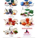 7PC ORIGINAL HIGH QUALITY DURABLE THICK HEAVY ENAMEL CAST IRON POT(Chef standard)••Color YELLOW