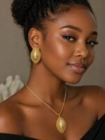 QUALITY NON TARNISH SUNBELLE FASHION EARRING AND PENDANT SET DESIGN 12