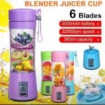 QUALITY 6 BLADE 380ML RECHARGEABLE JUICER(CHARGING PORT FOR EMERGENCY CHARGE)