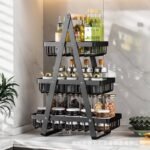 3 TIER METAL KITCHEN COUNTER MULTIFUNCTIONAL STORAGE RACK/ORGANIZER - Image 2