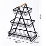 3 TIER METAL KITCHEN COUNTER MULTIFUNCTIONAL STORAGE RACK/ORGANIZER - Image 3
