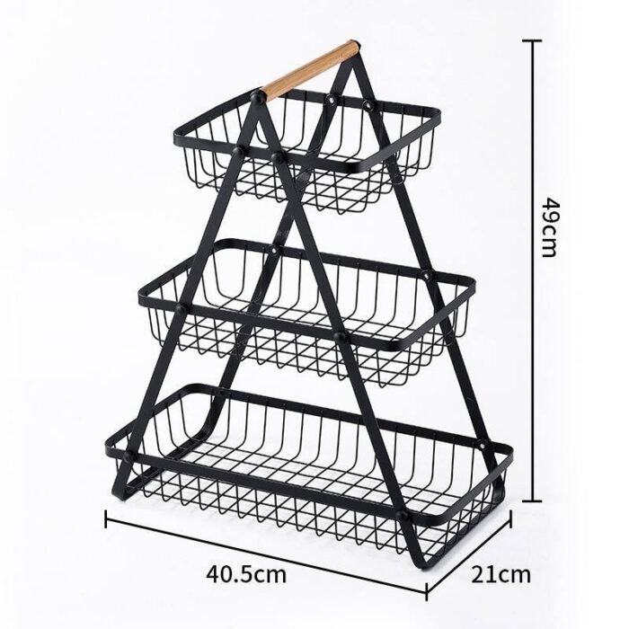 3 TIER METAL KITCHEN COUNTER MULTIFUNCTIONAL STORAGE RACK/ORGANIZER - Image 3