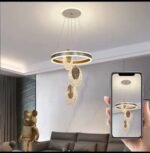(ON SALES)SIMPLICITY MODERN INTELLIGENT DECORATIVE LUMINOUS LED CHANDELIER LIGHT Design 8Perfect for living room,Dinning space,Bedroom - Image 2
