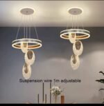 (ON SALES)SIMPLICITY MODERN INTELLIGENT DECORATIVE LUMINOUS LED CHANDELIER LIGHT Design 8Perfect for living room,Dinning space,Bedroom - Image 3