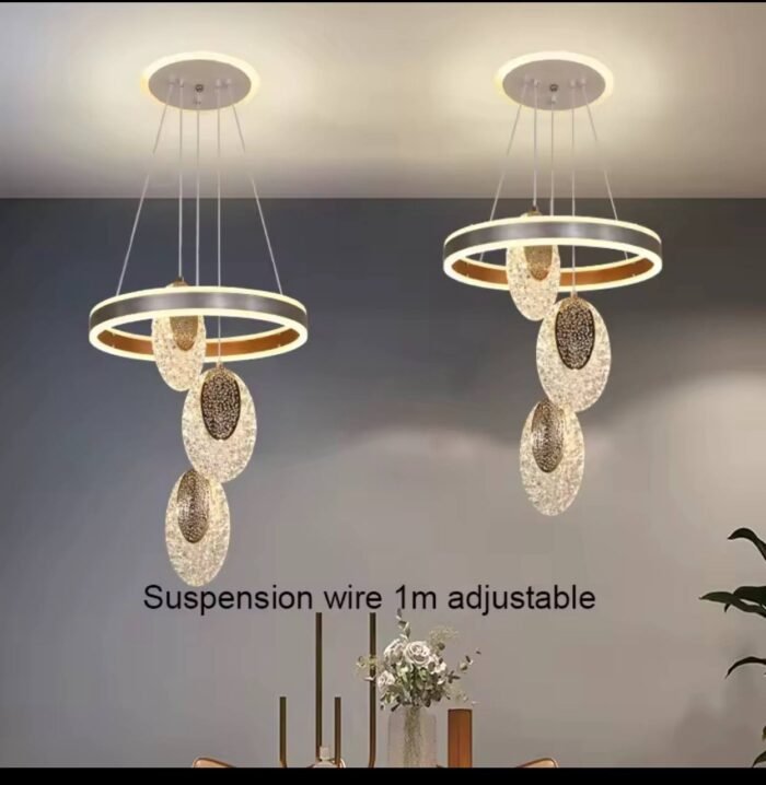 (ON SALES)SIMPLICITY MODERN INTELLIGENT DECORATIVE LUMINOUS LED CHANDELIER LIGHT Design 8Perfect for living room,Dinning space,Bedroom - Image 3