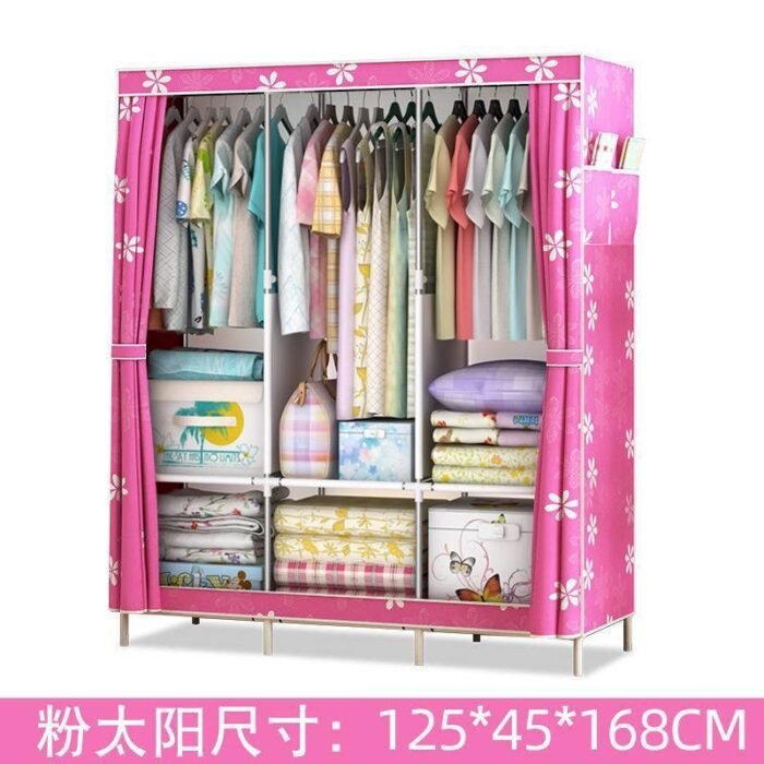 3 COMPARTMENT IRON STRONG CLOTH WARDROBE(RN-7601) - Image 3