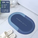 OVAL SHAPE SILICON QUICK DRYING/WATER ABSORBENT SHOWER FOOTMAT Design 2SIZE 40*60CM - Image 3