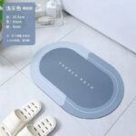 OVAL SHAPE SILICON QUICK DRYING/WATER ABSORBENT SHOWER FOOTMAT Design 2SIZE 40*60CM - Image 2