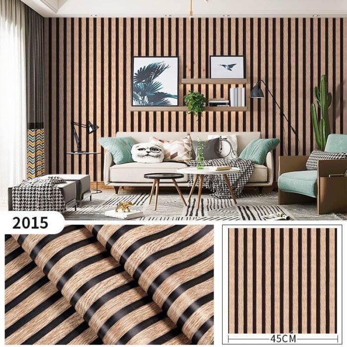 NEW IMPROVED PVC FLUTE OR STRIPE SELF-ADHESIVE WATERPROOF WALLPAPERSIZE:45CM by 10M - Image 3