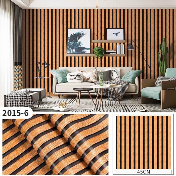NEW IMPROVED PVC FLUTE OR STRIPE SELF-ADHESIVE WATERPROOF WALLPAPERSIZE:45CM by 10M - Image 4