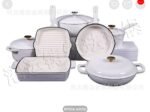 7PC ORIGINAL HIGH QUALITY DURABLE THICK HEAVY ENAMEL CAST IRON POT(Chef standard)••Color YELLOW - Image 4