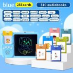 2IN1 WRITING BOARD AND EARLY LEARNING EDUCATIONAL CARD READER DEVICE WITH 225 CARDS 510 AUDIOBOOKS,ALSO SING KIDDIES LULLABY