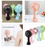 MINI  RECHARGEABLE HAND FAN WITH STAND(This is the quality one that comes with good battery,blows well and durable) - Image 3