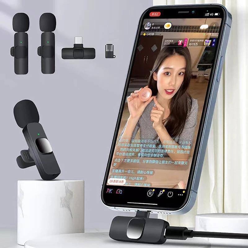 img_1752 K9 WIRELESS LAPEL MICROPHONEComes with Type C + Android + Iphone Adapter and 2 or Double Microphone (For all phone type) - Image 1