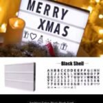 (ON SALES) MESSAGE LIGHT BOX(COMES WITH 96 BLACK LETTERS AND EMOJI📌BATTERY OR USB CHARGING📌FOR COUNTDOWNS,MESSAGES OR REMINDERS,HOME DECOR📌PERFECT FOR PARTIES,SUPER BRIGHT LEDS,FREE STAND OR WALL MOUNT