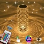 RECHARGEABLE DIAMOND CRYSTAL RGB MULTI COLORED TABLE BED SIDE LAMP DESIGN 3✔️Touch Switch
✔️ All - Match Style
✔️ Multicolour (plain & RGB lighting)
✔️16 Different colors - Image 5