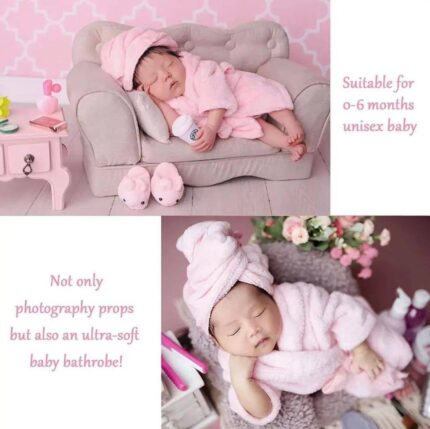 BABY PHOTOGRAPHY/BATHROOM/NIGHTWEAR COMFY ROBE SET