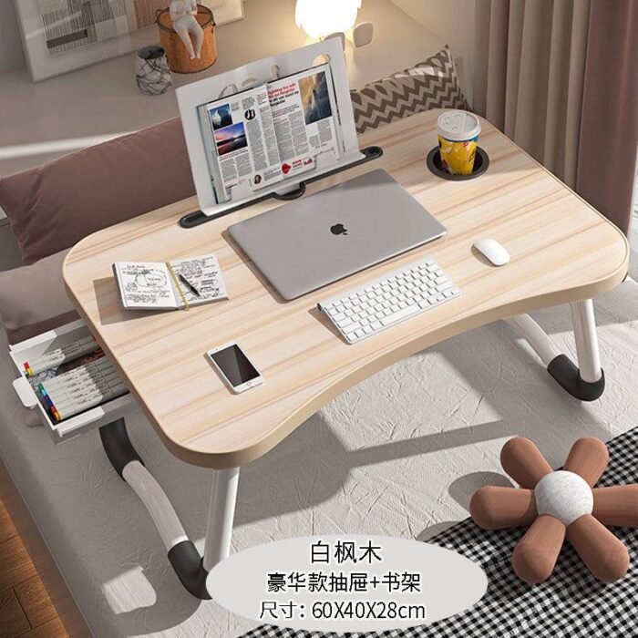 MULTIPURPOSE LAPTOP TABLE WITH DUCK STAND + CUP HOLDER + DRAWER(Random color selection) - Image 3