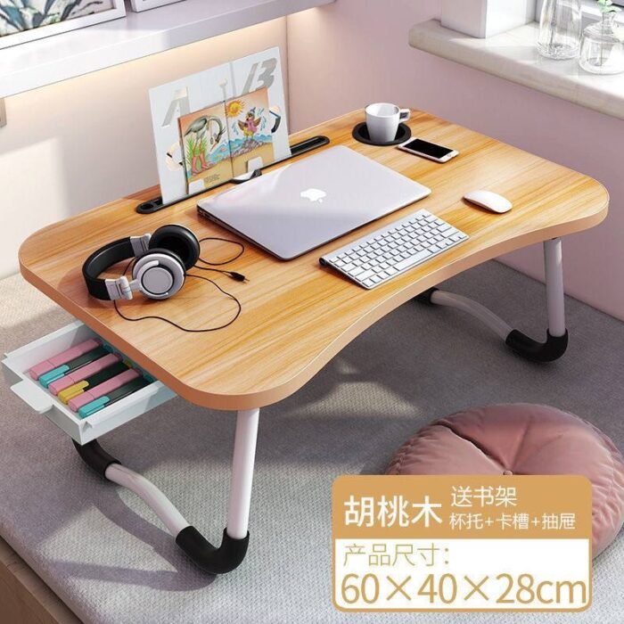 MULTIPURPOSE LAPTOP TABLE WITH DUCK STAND + CUP HOLDER + DRAWER(Random color selection) - Image 4