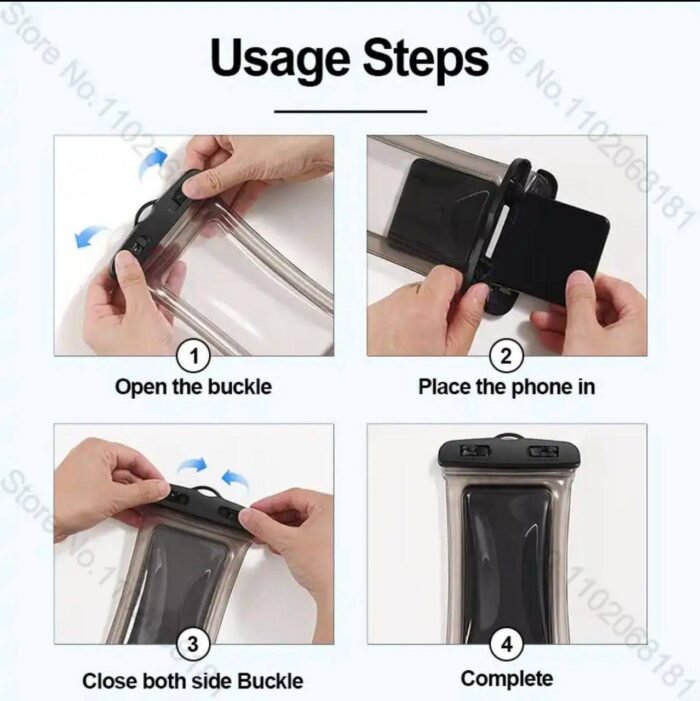 SILICON WATERPROOF PHONE POUCH(Don’t get your phone mess up, get it secured even in the rain)You can press and operate your phone even while in the pouch - Image 8