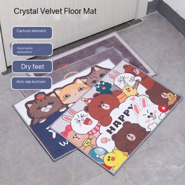 CRYSTAL VELVET WATER ABSORBENT ANTI SLIP FOOT MATSIZE 40*60CM - Image 2