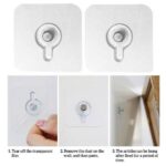 ADHESIVE SCREW TRANSPARENT WALL HOOK DESIGN 1 (12pc) - Image 3