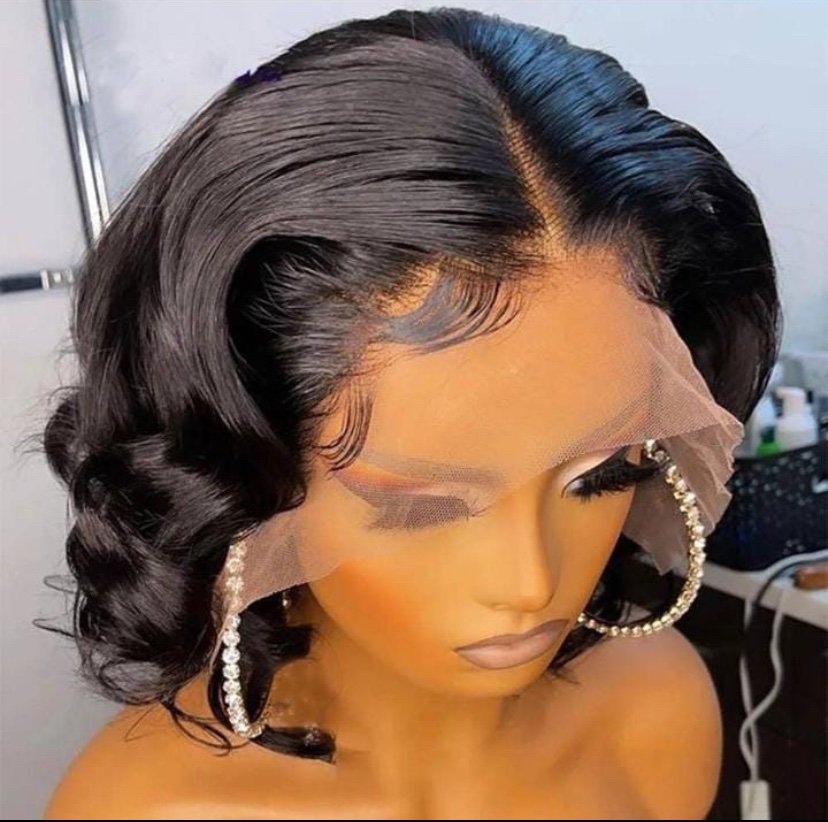 img_3900 100 percent HH Full frontal 12″ bodywave Wig in natural colour Perfect for bridals and special occasions - Image 1
