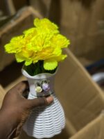 OYINKANSOLA VASE POTTED FLOWER HOME AND OFFICE DECOR WITH DOUBLE FLOWER 19📌📌 - Image 2