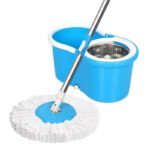 2IN1 MAGIC 360 DEGREE WASH AND DRY MOP BUCKET SET 

COMES WITH:
  IRON INNER 
2 FIBRE MOP HEAD - Image 6