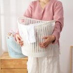 BIG SIZE FANCY LAUNDRY BASKET(Purple and Green) - Image 2