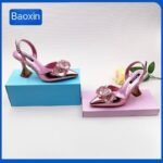 NATASHA CLASSY SLINGBACK ROSE DESIGN HEEL SANDAL(On sales) - Image 4
