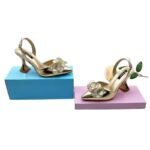 NATASHA CLASSY SLINGBACK ROSE DESIGN HEEL SANDAL(On sales) - Image 6