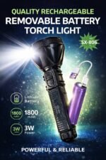 BRIGHT RECHARGEABLE REMOVABLE BATTERY TORCHLIGHT SX