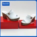 PURE LEATHER BLOCK HEEL SHOE(On sales) - Image 2